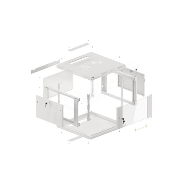 Lanberg - WF01-6606-10S armario rack 6U Bastidor de pared Gris