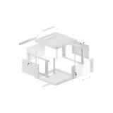 Lanberg - WF01-6606-10S armario rack 6U Bastidor de pared Gris