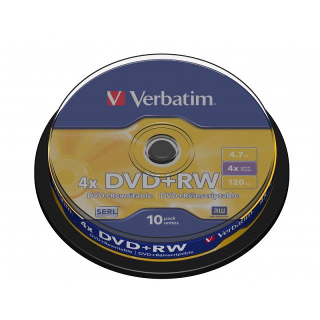 Verbatim - DVD+RW Matt Silver 4,7 GB 10 pieza(s)