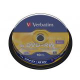 Verbatim - DVD+RW Matt Silver 4,7 GB 10 pieza(s)
