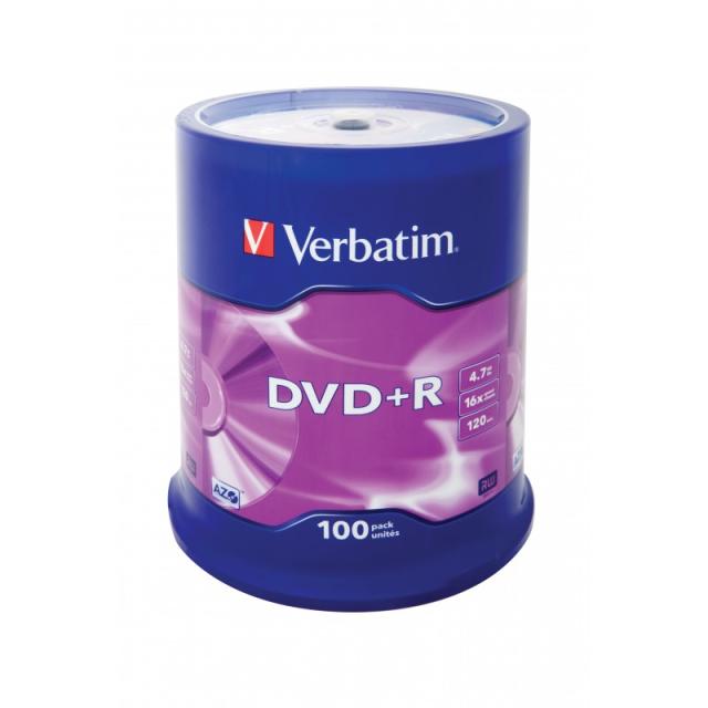 Verbatim - DVD+R Matt Silver 4,7 GB 100 pieza(s)