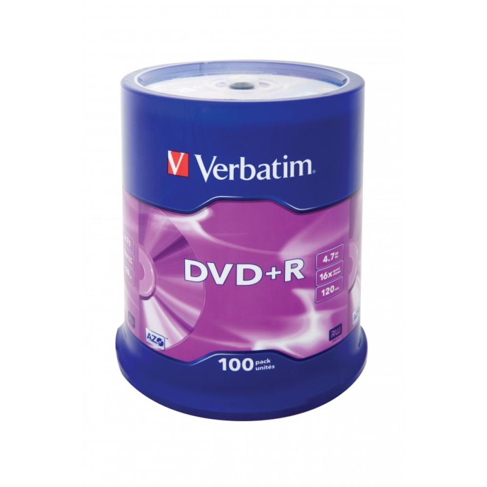 Verbatim - DVD+R Matt Silver 4,7 GB 100 pieza(s)
