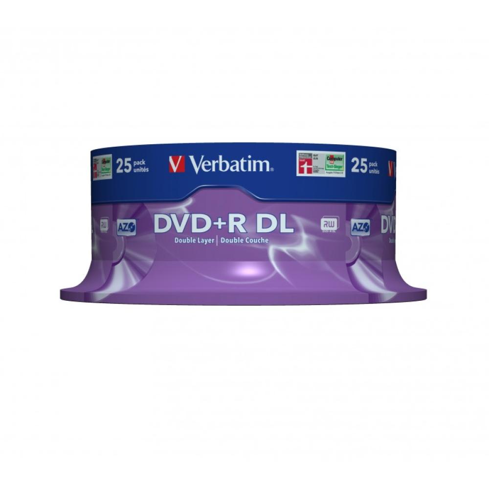 Verbatim - DVD+R Double Layer 8x Matt Silver 25pk Spindle 8,5 GB DVD+R DL 25 pieza(s)