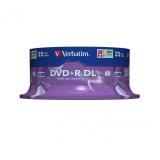 Verbatim - DVD+R Double Layer 8x Matt Silver 25pk Spindle 8,5 GB DVD+R DL 25 pieza(s)