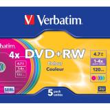 Verbatim - DVD+RW Colours 4,7 GB 5 pieza(s)
