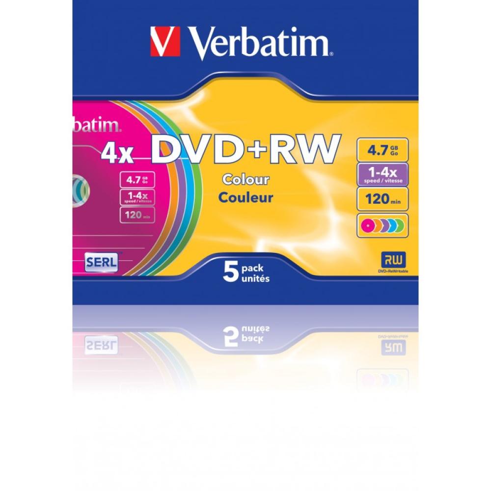 Verbatim - DVD+RW Colours 4,7 GB 5 pieza(s)