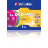 Verbatim - DVD+RW Colours 4,7 GB 5 pieza(s)