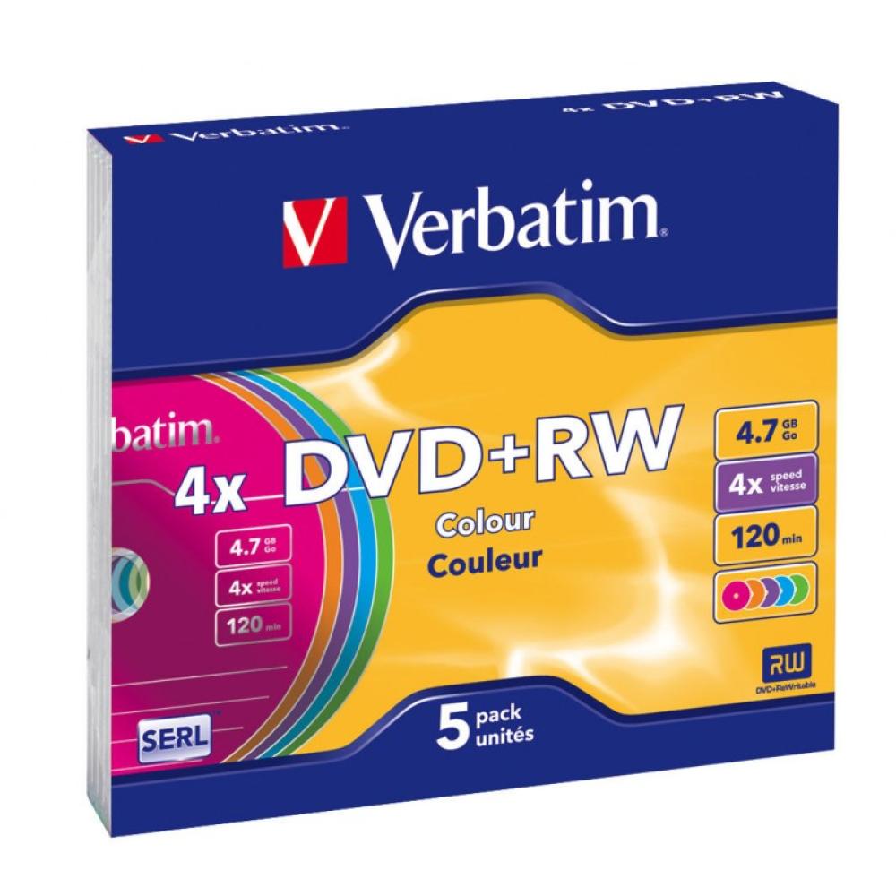 Verbatim - DVD+RW Colours 4,7 GB 5 pieza(s)