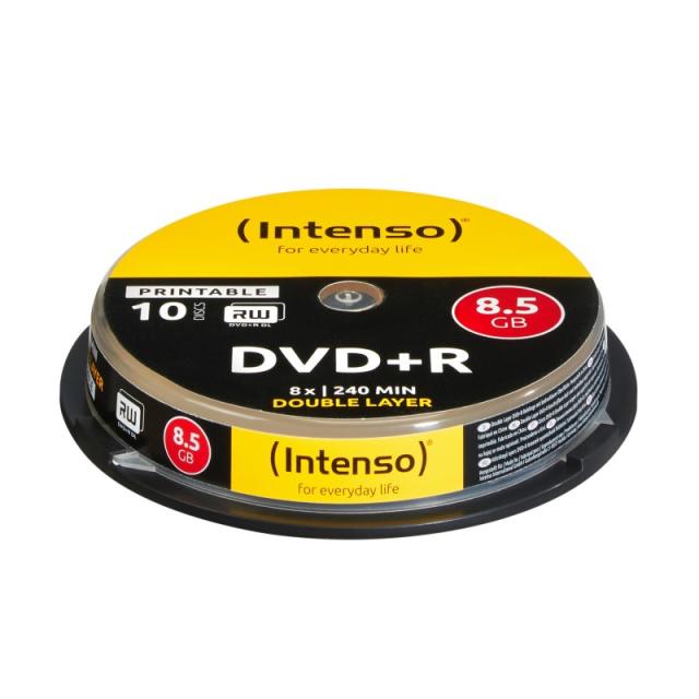 Intenso - 1x10 DVD+R 8.5GB 8x Double Layer printable 8,5 GB DVD+R DL 10 pieza(s)