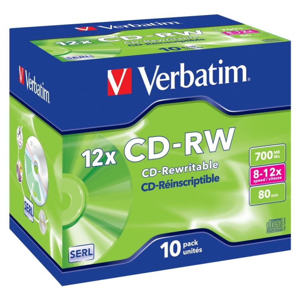 Verbatim - CD-RW 12x 700 MB 10 pieza(s) - 43148