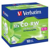 Verbatim - CD-RW 12x 700 MB 10 pieza(s) - 43148