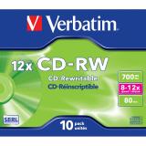 Verbatim - CD-RW 12x 700 MB 10 pieza(s) - 43148