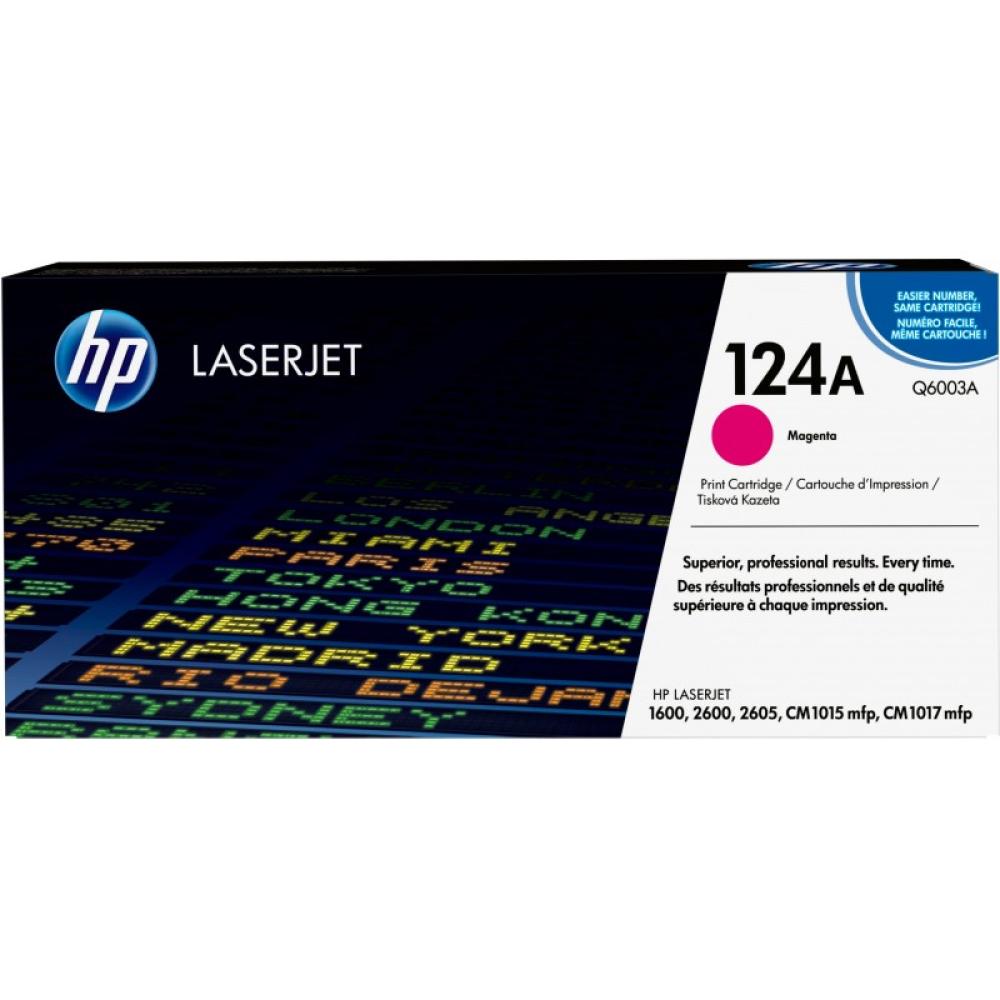 HP - Cartucho de tóner original LaserJet 124A magenta