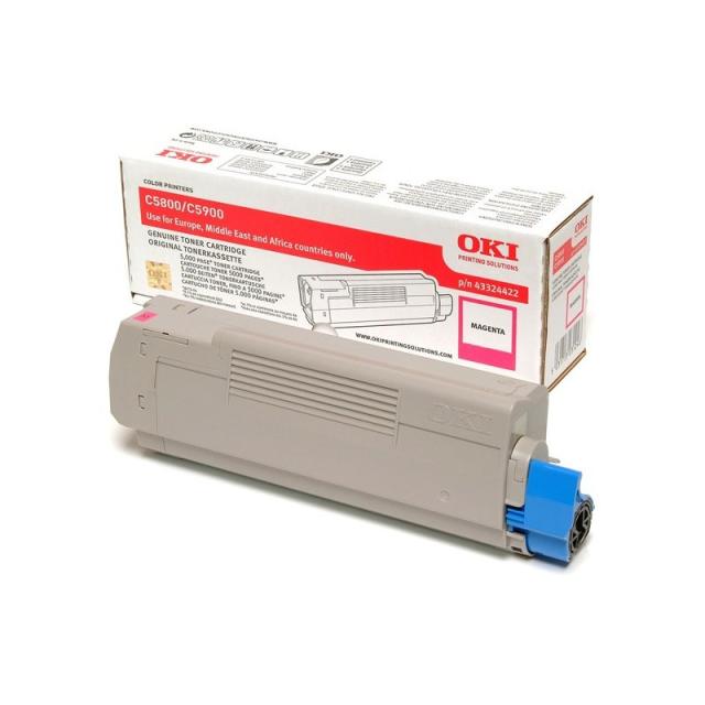 OKI - 43324422 cartucho de tóner 1 pieza(s) Original Magenta