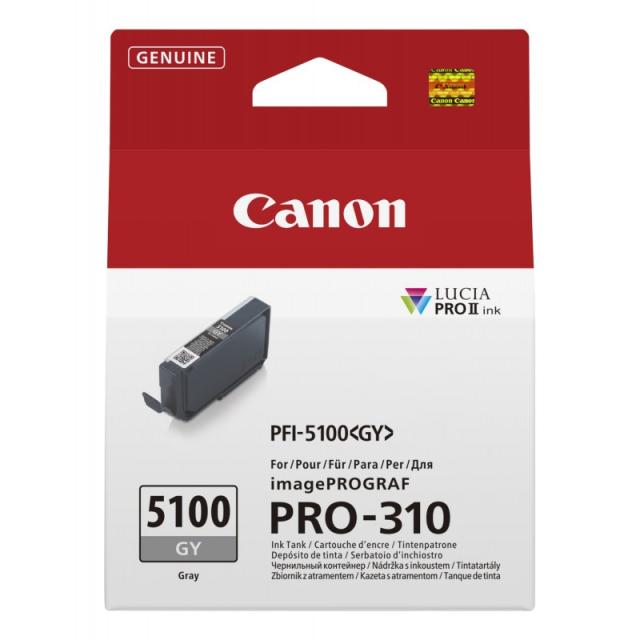 Canon - PFI-5100 GY cartucho de tinta 1 pieza(s) Original Gris