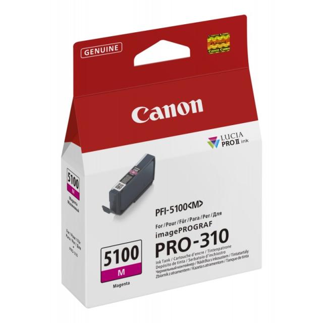 Canon - PFI-5100 M cartucho de tinta 1 pieza(s) Original Magenta