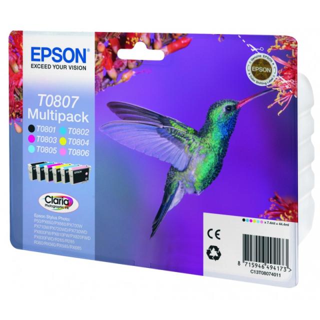 Epson - Hummingbird Multipack T0807 6 colores