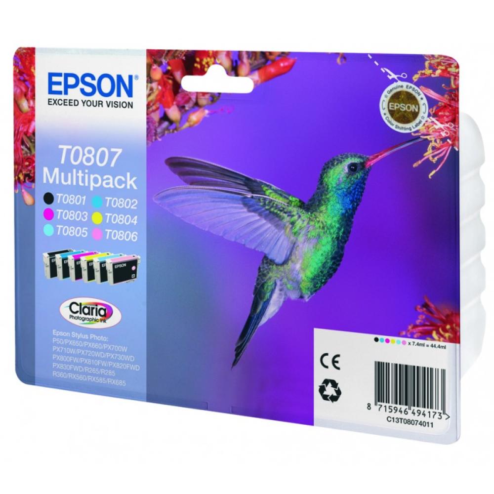 Epson - Hummingbird Multipack T0807 6 colores