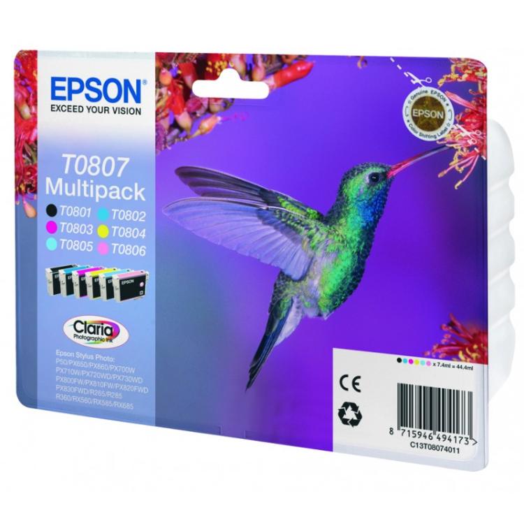 Epson - Hummingbird Multipack T0807 6 colores
