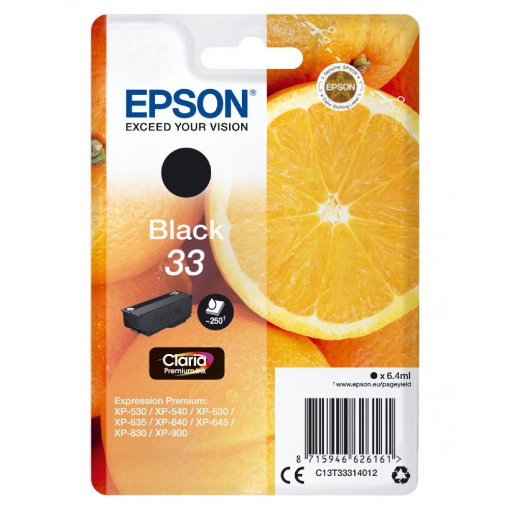 Epson - Oranges Singlepack Black 33 Claria Premium Ink - C13T33314022