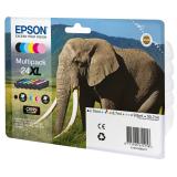 Epson - Elephant Multipack 6-colours 24XL Claria Photo HD Ink - C13T24384011