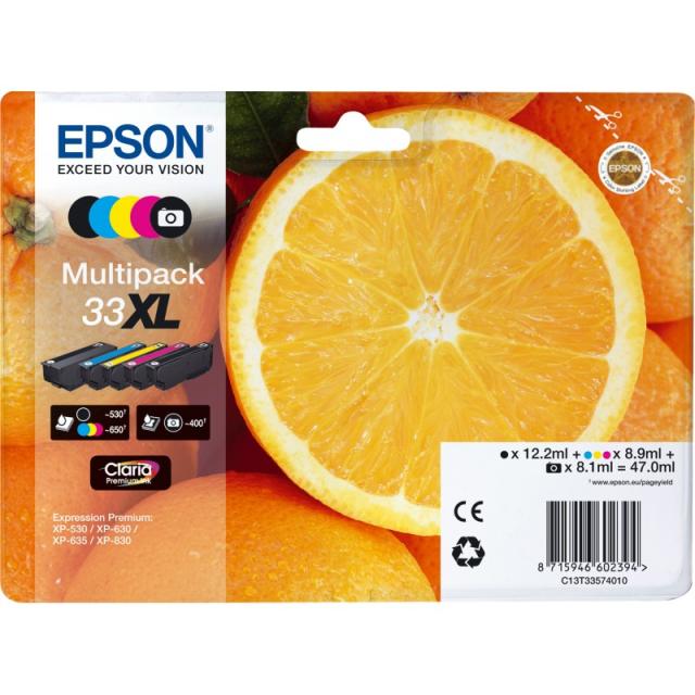 Epson - Oranges Multipack 5-colours 33XL Claria Premium Ink