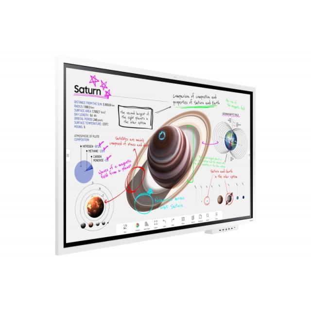 Samsung - WM65B pizarra blanca interactiva 165,1 cm (65") 3840 x 2160 Pixeles Pantalla táctil Gris, Blanco - LH65WMBWBGCXEN?ES