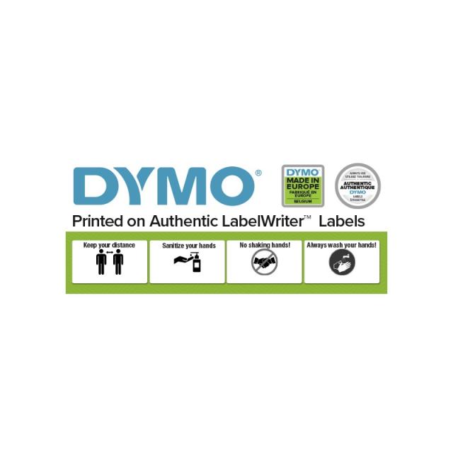 DYMO - LW etiquetas de dirección multiusos auténticas / 32 mm × 57 mm / 12 rollos de 1000 etiquetas con reverso fácil de retirar