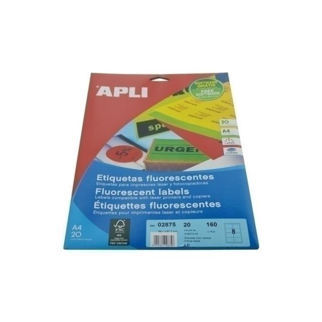 APLI - 02875 etiqueta de impresora Naranja