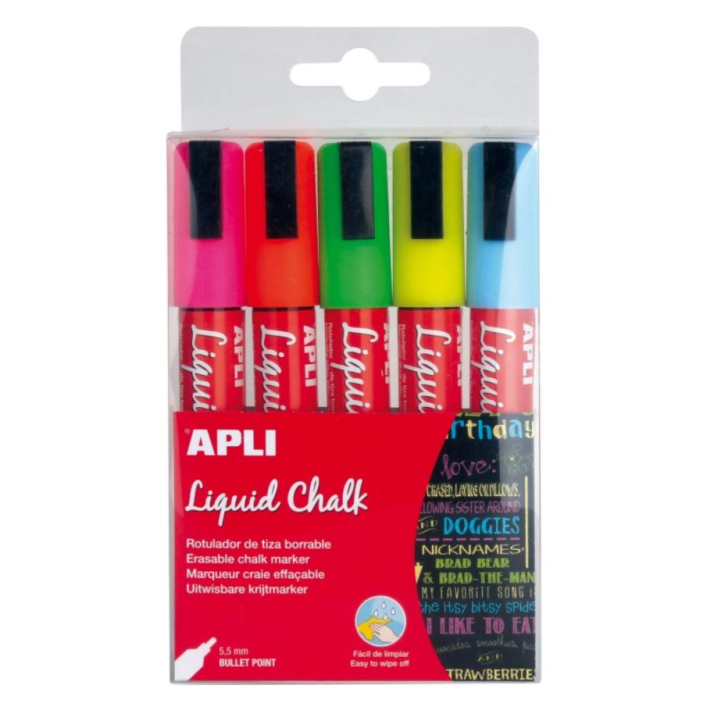 APLI - 13959 etiqueta de impresora Azul, Verde, Naranja, Rosa, Amarillo