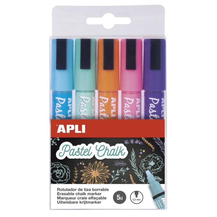 APLI - 14735 etiqueta de impresora Azul, Marrón, Verde, Naranja, Amarillo