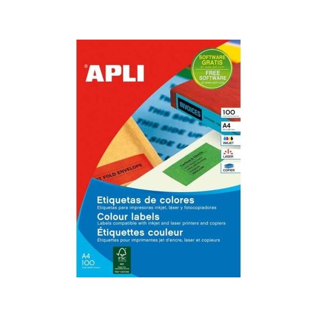 APLI - 11834 etiqueta de impresora Amarillo