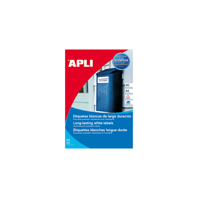 APLI - 12113 etiqueta de impresora Blanco