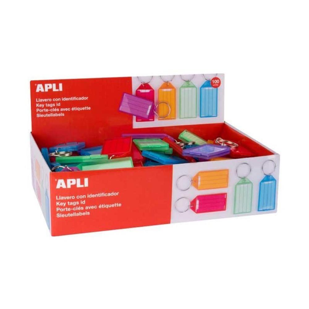 APLI - 17136 etiqueta de impresora Azul, Verde, Lila, Naranja, Rojo, Rosa