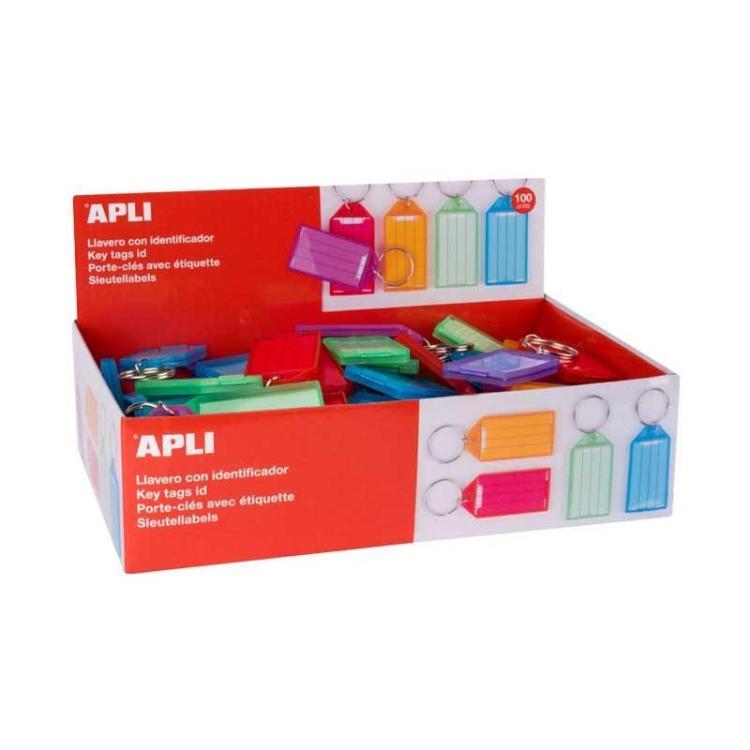 APLI - 17136 etiqueta de impresora Azul, Verde, Lila, Naranja, Rojo, Rosa