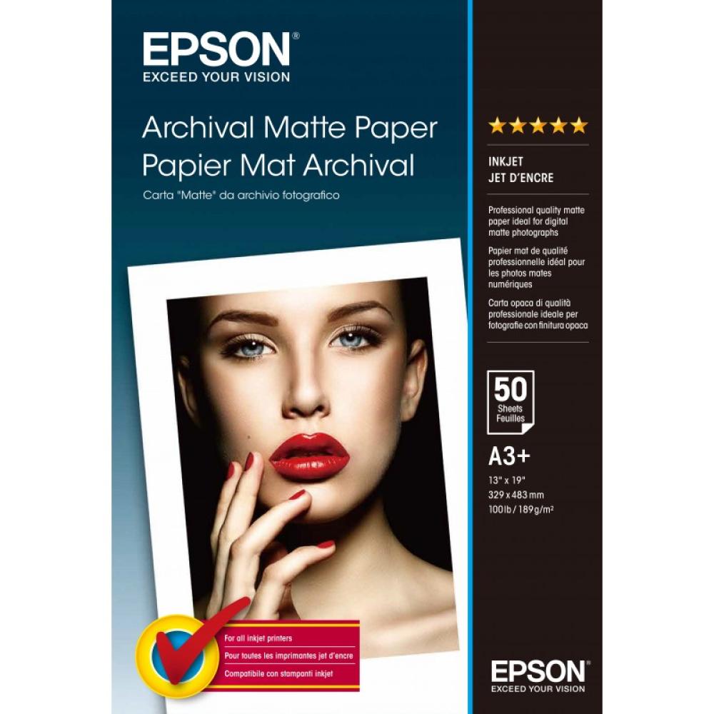 Epson - Archival Matte Paper, DIN A3+, 189 g/m², 50 hojas