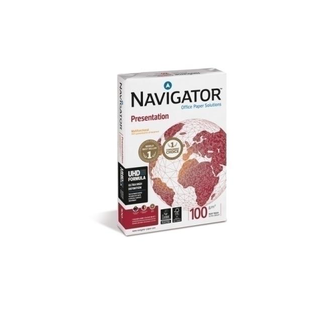 Navigator - Presentation papel para impresora de inyección de tinta A3 (297x420 mm) Seda 500 hojas Blanco