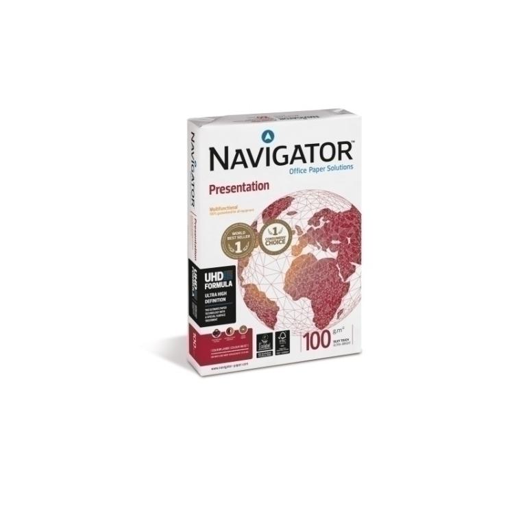Navigator - Presentation papel para impresora de inyección de tinta A3 (297x420 mm) Seda 500 hojas Blanco