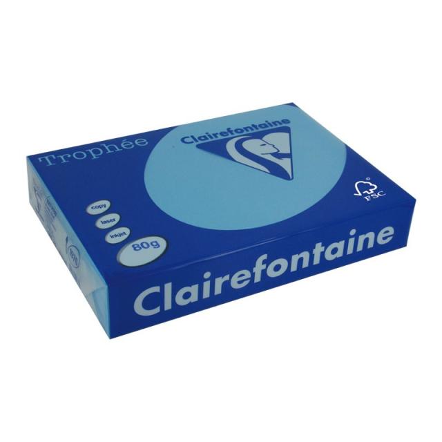 Clairefontaine - Trophée papel para impresora de inyección de tinta A4 (210x297 mm) 500 hojas Azul - 1976C