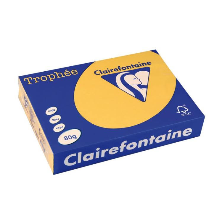 Clairefontaine - Trophée papel para impresora de inyección de tinta A4 (210x297 mm) 500 hojas Oro