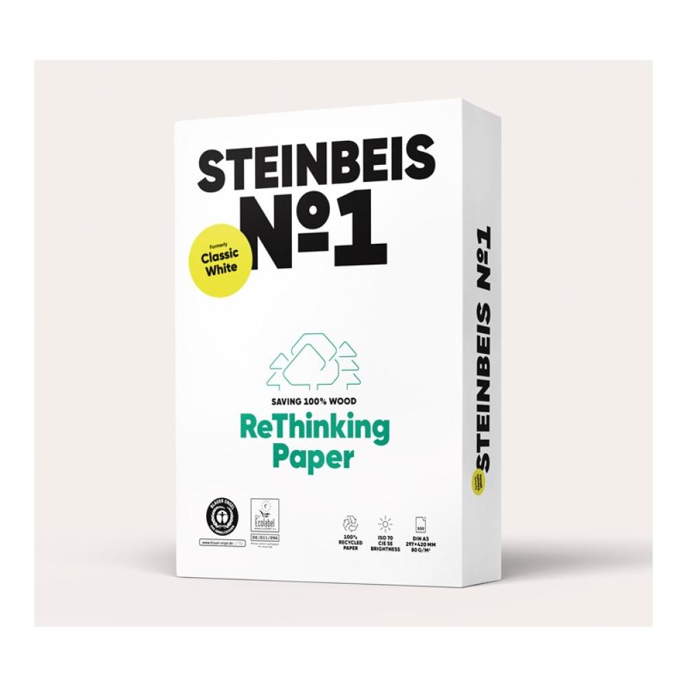 Steinbeis - PAQ. 500H PAP STEINBEIS CLASSIC WHITE A3 80GR RECI