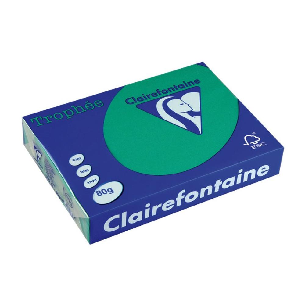 Clairefontaine - Trophée papel para impresora de inyección de tinta A4 (210x297 mm) 500 hojas Verde - 1783C