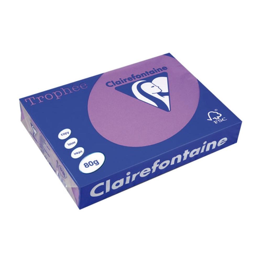 Clairefontaine - Trophée papel para impresora de inyección de tinta A4 (210x297 mm) 500 hojas Lila - 1786C