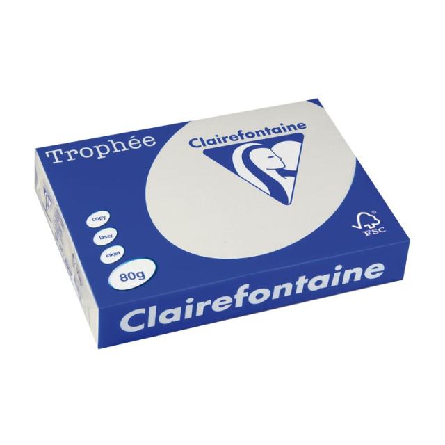 Clairefontaine - Trophée papel para impresora de inyección de tinta A4 (210x297 mm) 500 hojas Gris