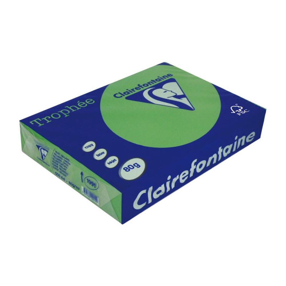 Clairefontaine - Trophée papel para impresora de inyección de tinta A4 (210x297 mm) 500 hojas Verde - 1991C