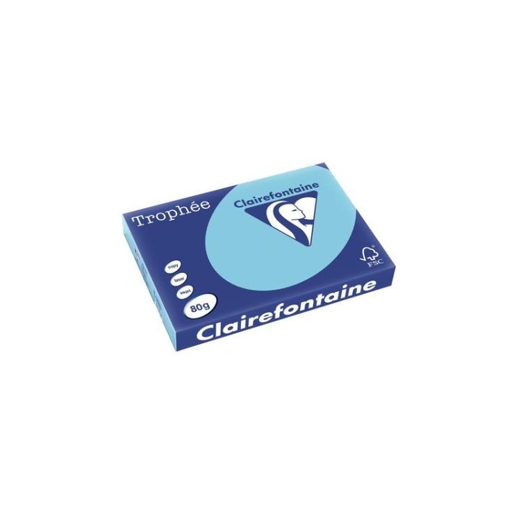 Clairefontaine - PAQ. 500H PAP. TROPHEE CLF SUAVE A3 80G AZUL OSC