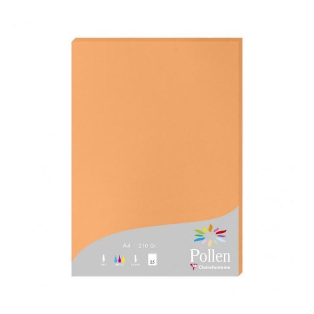 Clairefontaine - Pollen papel para impresora de inyección de tinta A4 (210x297 mm) 25 hojas Naranja