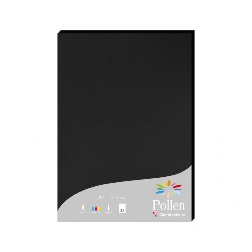 Clairefontaine - Pollen papel para impresora de inyección de tinta A4 (210x297 mm) 25 hojas Negro