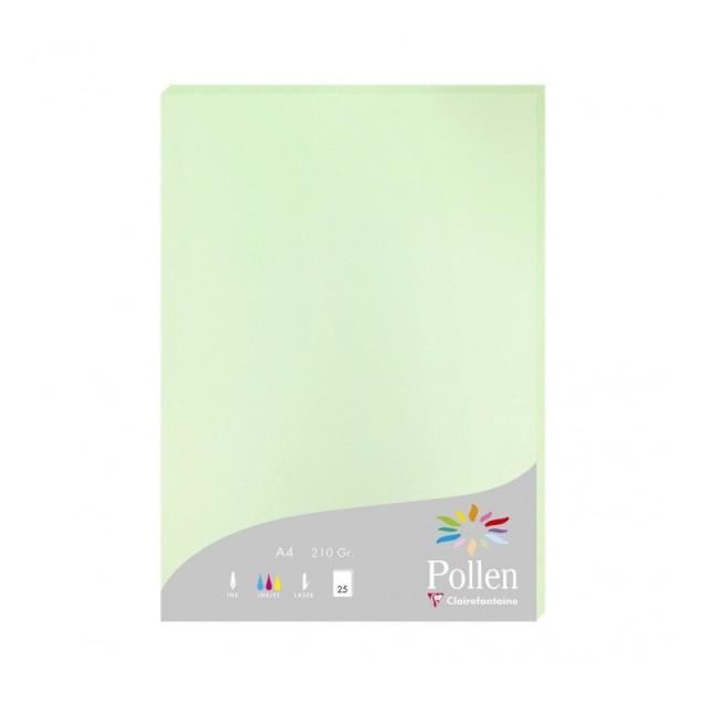 Clairefontaine - Pollen papel para impresora de inyección de tinta A4 (210x297 mm) 25 hojas Verde - 3329680242058