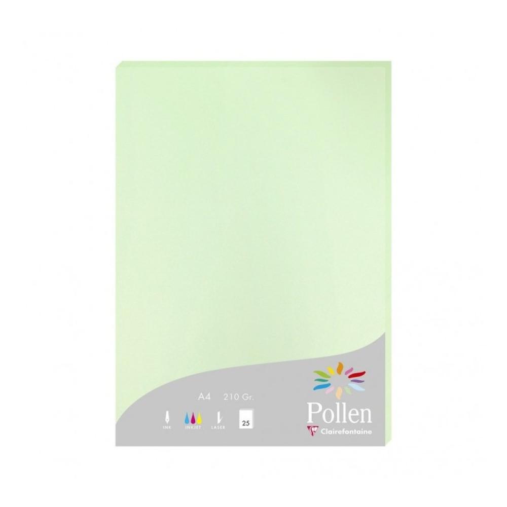 Clairefontaine - Pollen papel para impresora de inyección de tinta A4 (210x297 mm) 25 hojas Verde - 3329680242058